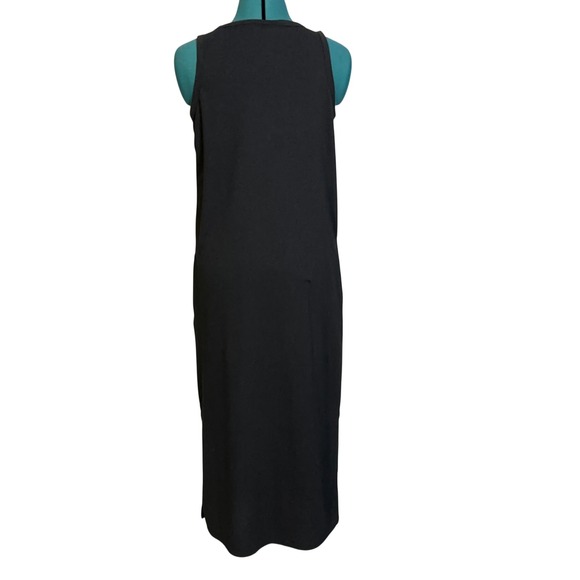 Toad&Co Piru Henley Midi Tank Dress Black Sleeveless Hemp Blend T1782202 Small - Picture 4 of 9